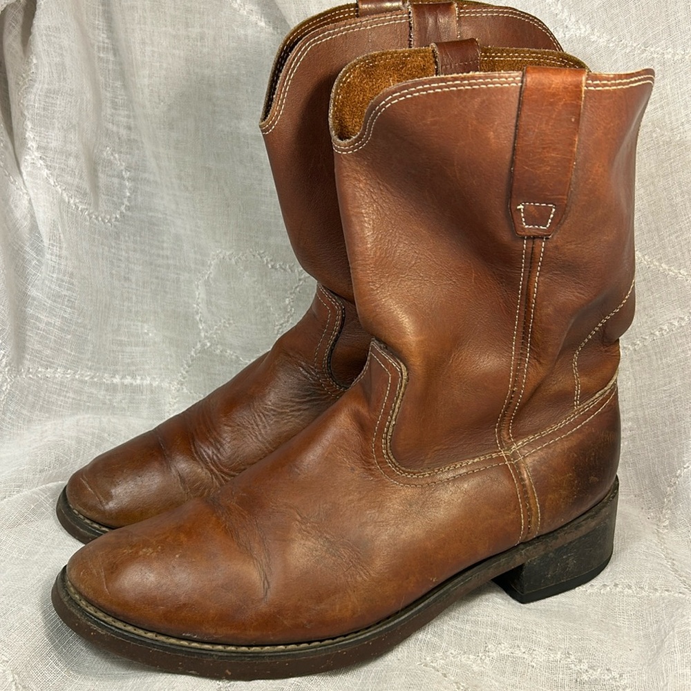 Handmade sturdy leather boots